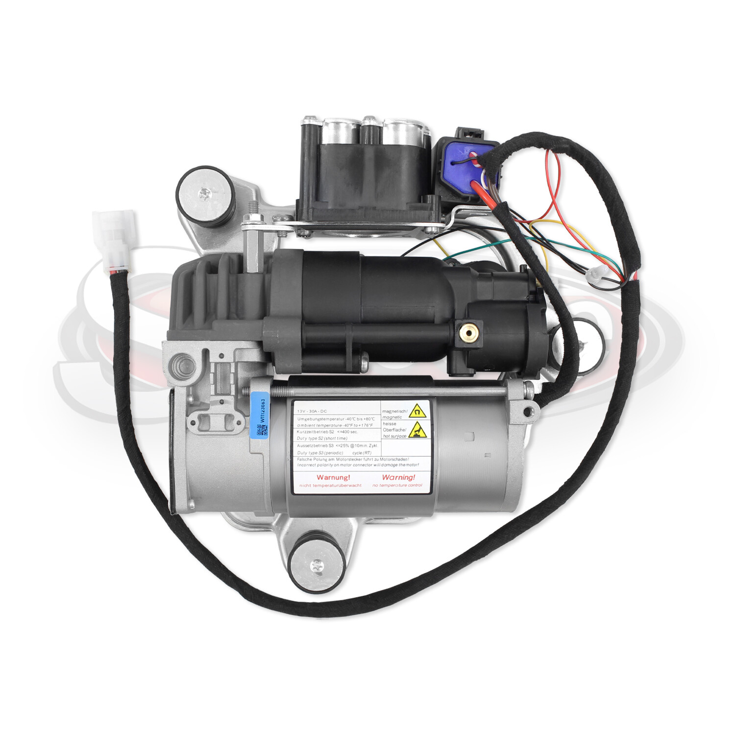 2001-2003 BMW 525i Rear Air Leveling Suspension Compressor Pump w/ Valve Block