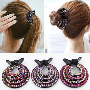 Fashion Crystal Hair Clips Hair Claw Hairgrip Hair Bun Holder Hair