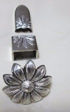Santa Clara Silver Concho or 3 pcs Buckle Set (#250) WHITE  – Each (aka Daisy)