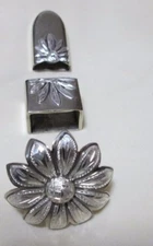 Santa Clara Silver Concho or 3 pcs Buckle Set (#250) WHITE  – Each (aka Daisy)