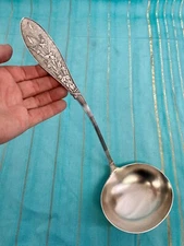 Whiting Silver Co. Honeysuckle Sterling Silver Large Soup Punch Ladle Gorham