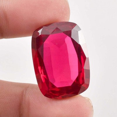 Flawless 20 x 10 MM Flawless Natural Red Blood Ruby Loose Gemstone GIT Certified