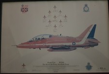 2007 RED ARROWS ROYAL AIR FORCE AEROBATIC TEAM FRAMED PRINT RAF Signed By All