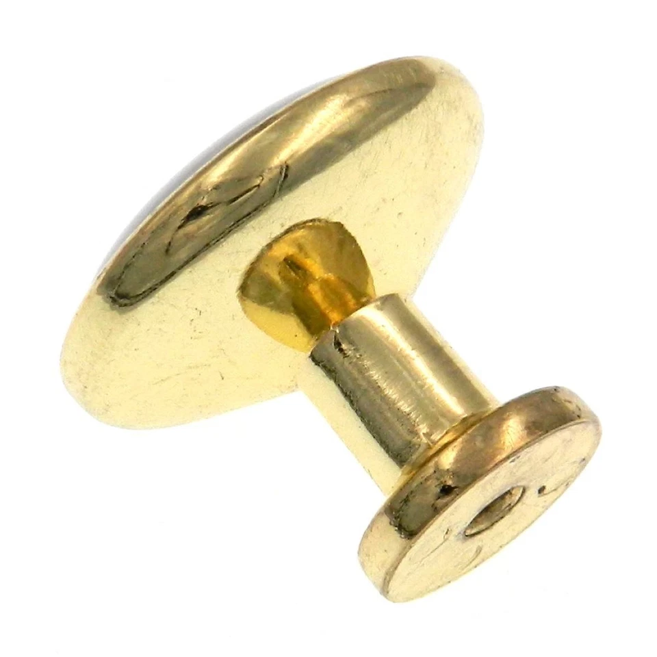 50 Pack Polished Brass with White Ceramic 1 1/4" Cabinet Knobs Kraftmaid 7050846 Foto 3 de 3
