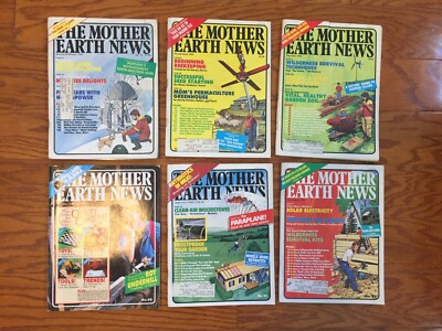 Mother Earth News Magazine Lot 6 Issues Full Year 1985 Vintage Homesteading