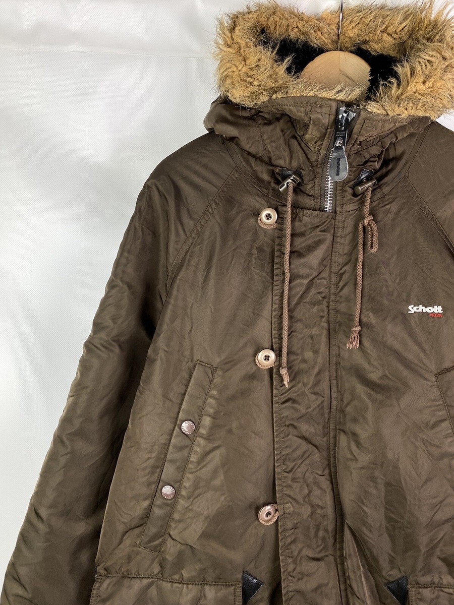 デッドストック schott n-3b extreme cold weather Schott Type N3-B Extremely Cold Weather men's parka jacket