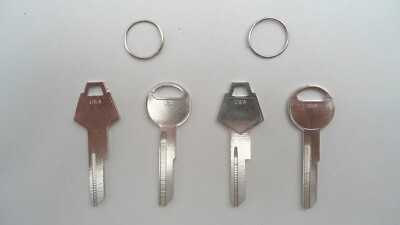 4 USA MADE KEY BLANKS! FITS 70-85 MOPAR CUDA GTX ROADRUNNER DODGE CHARGER DUSTER