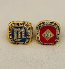 2 PCS Minnesota Twins 1987/91 World Series Ring Set, 🇺🇸 SHIP