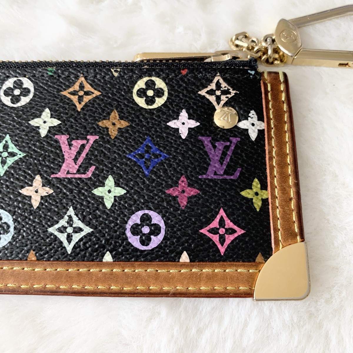 Louis Vuitton Monogram LV Logo Murakami Black Multicolor Key Card