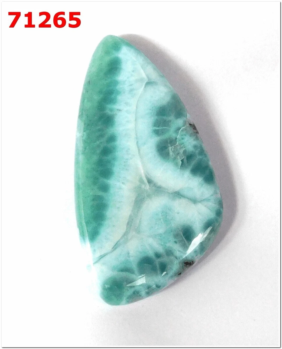 Natural Earth Mined Caribbean Larimar Cabochon 79X42 MM Loose