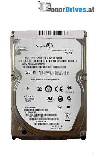 Seagate ST9500327AS - 500 GB - SATA - 9PR134-500 - PCB 100536286 Rev. E*