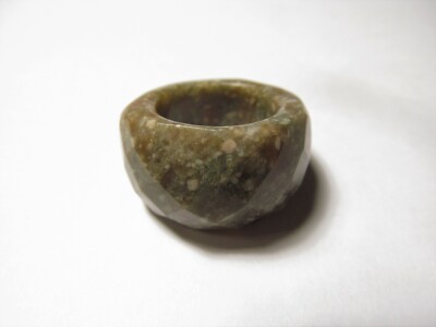 Dynamic Solid Genuine Jasper FACETED   Ring Size 7.5     JASR16E