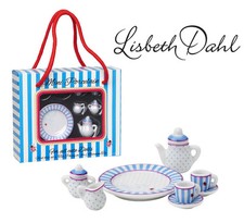 Lisbeth Dahl Mini-Porzellan-Set,8.teilig,Kanne,Puppenhaus,Tee,Puppengeschirr,NEU