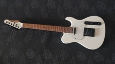 6 string electric tl guitar pure white  color roasted maple neck bolt on