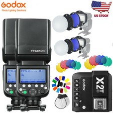 US 2 Godox TT685II-C 2.4G TTL HSS Flash X2T-C Trigger Magnetic Diffuser Fr Canon