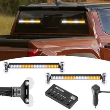 for Trucks Construction 2X 15.7'' Interior Windshield Emergency Strobe Light Bar
