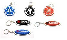 2 X YAMAHA RUBBER KEYCHAIN KEY RING MOTORCYCLE RACING CAR