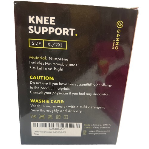 GARNO Knee Brace Support Fits Left or Right 360 Protection Size XL/2XL - Picture 2 of 2