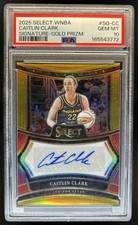 2025 Panini WNBA Prizm Caitlin Clark Signatures Gold Auto #/10 Fever PSA 10