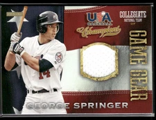 George Springer 2013 Panini USA Baseball Champions #60 MEM Game Gear Jerseys