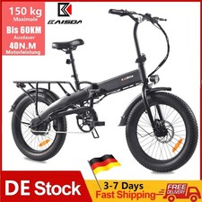 E-Bike Klapprad 20 Zoll 350W Elektrofahrrad Faltrad 10.4Ah Akku Senioren & Damen