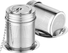2Packs Tea Filter,Cooking Infuser with Extra Fine Mesh 2 PACK, Silver 