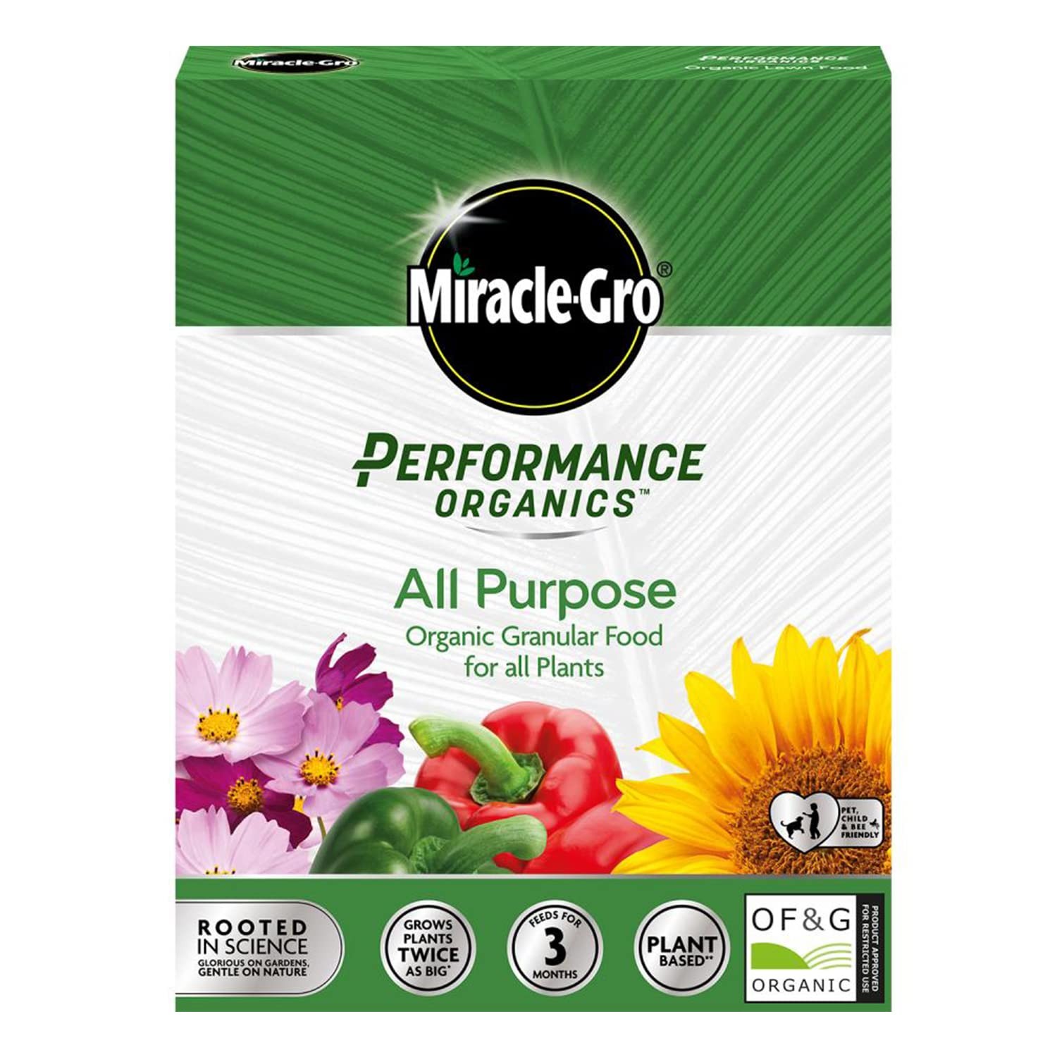 Miracle-Gro Performance Organics All Purpose Granular Plant Food, 1 kg (Bee, Pet