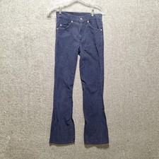Vintage Levis 517 Corduroy Pants STUDENT Mens 27x31 Blue Bootcut Western Jeans