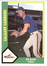 Ed Jurak 1990 CMC #437 RC Calgary Cannons FREE SHIPPING AutographDen