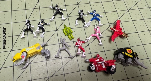 Lot of Vintage Mighty Morphin Power Rangers Micro Machines Figures - 1994