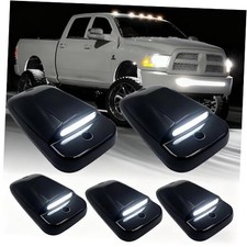 5 Pcs Clear Lens White LED Cab Clearance Lights Side Clear Lens - White Light