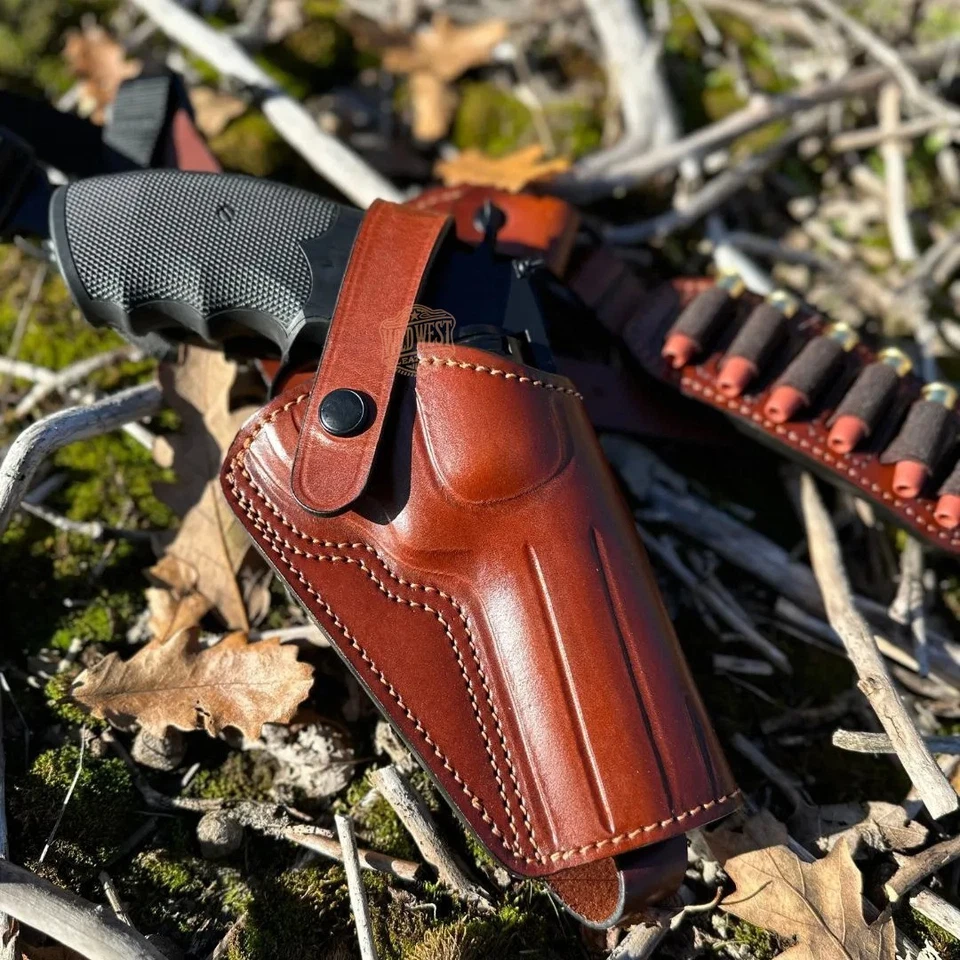 Available for All Models Leather Revolver Chest Gun Holster with Bullet Loops. - Image 4 of 4