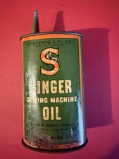 Singer Sewing Machine Oil Handy Oiler Tin/Can – Lead top 3 oz. (Great Britain)