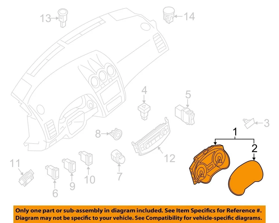Nissan Altima 2017-2017 velocímetro cuadro de instrumentos indicadores GYASR Foto 3 de 4