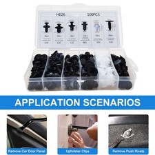 For Kia Hyundai Set Bumper Fender Liner Push Type Retainer Clips Fastener 100x