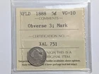 1888 Newfoundland 5 Cents — photo from another recent sale