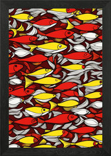 Red fish Framed Wall Art Poster Canvas Print Picture