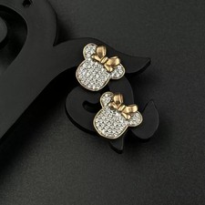 2CT Round Cut Lab Created Diamond Kitty Stud Earrings 14K Rose Gold Finish