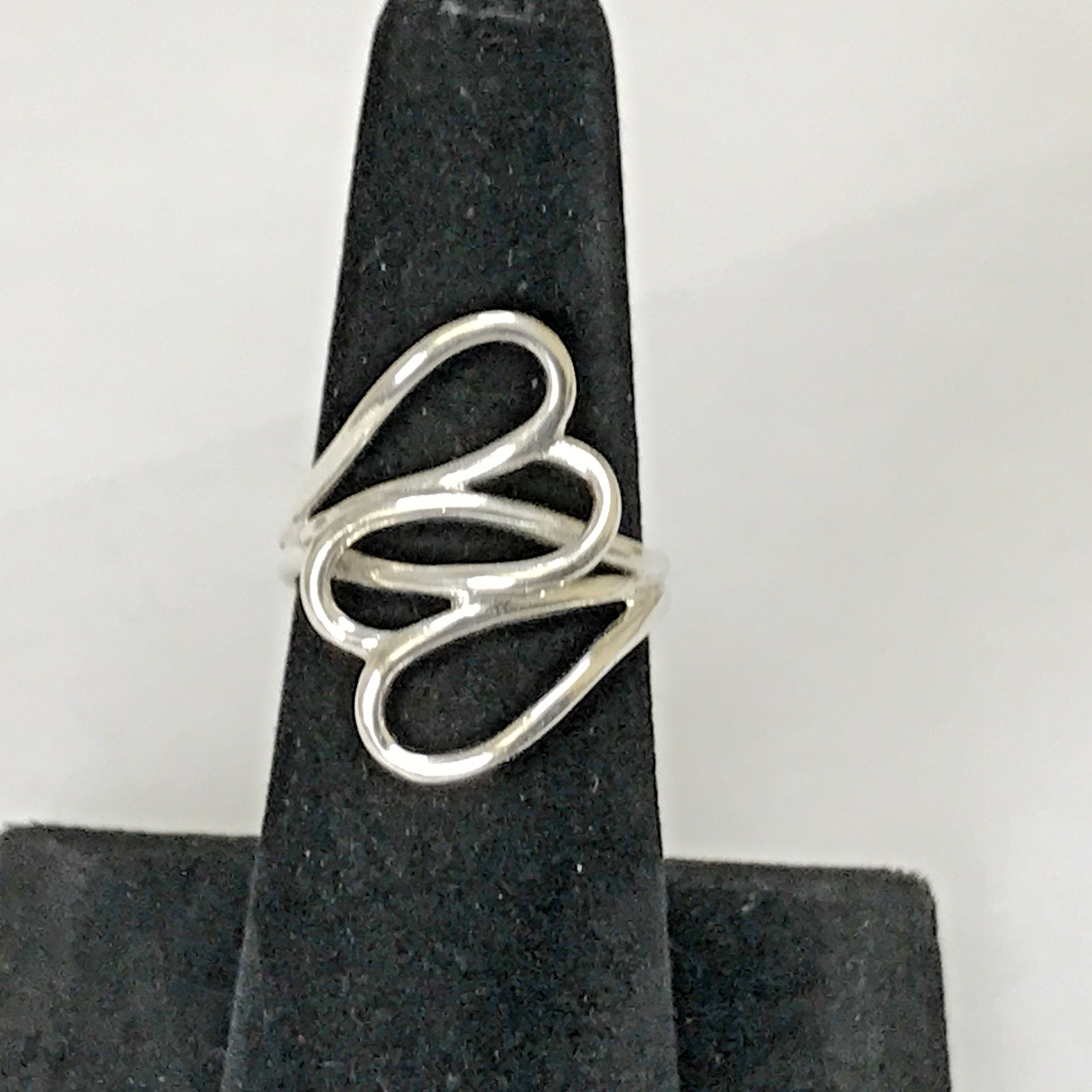 Marsala Sterling Silver Interlocking Floating Hea… - image 1