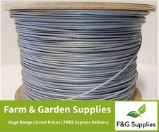 600m roll of 2.5mm dia. mild steel straining line wire galvanised fencing uk