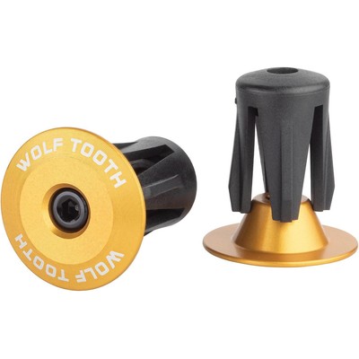 Wolf Tooth Alloy Bar End Plugs Gold One Size