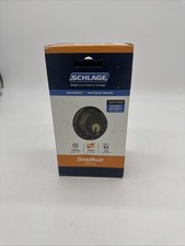 SCHLAGE - B62 G 609 - Double Cylinder Deadbolt Keyed 2 Sides Antique Brass