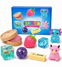 8pcs Sensory Squishy Toy Bundle Fun Box Stress Relief Fidget Toys Bundle Box