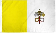 Vatican City Flag 2x3ft House Flag Vatican Flag 100D SPUN POLYESTER W/ GROMMETS