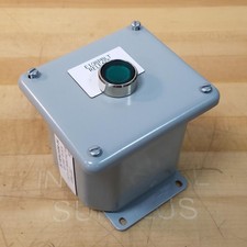 Hoffman ED1PBM2 Pushbutton Enclosure With Green Siemens Momentary Pushbutton
