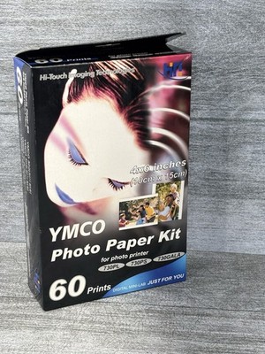 HiTi YMCO Photo Paper Kit Hi-Touch Imaging 4x6 60 Prints Digital Mini Lab Ribbon