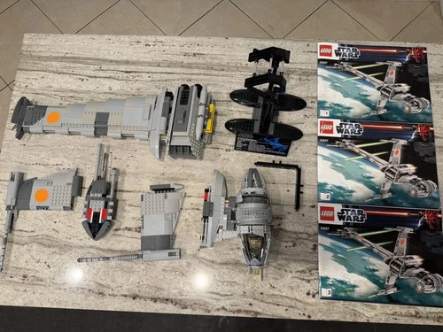LEGO Star Wars: B-wing Starfighter (10227) Partially Built + Manuals