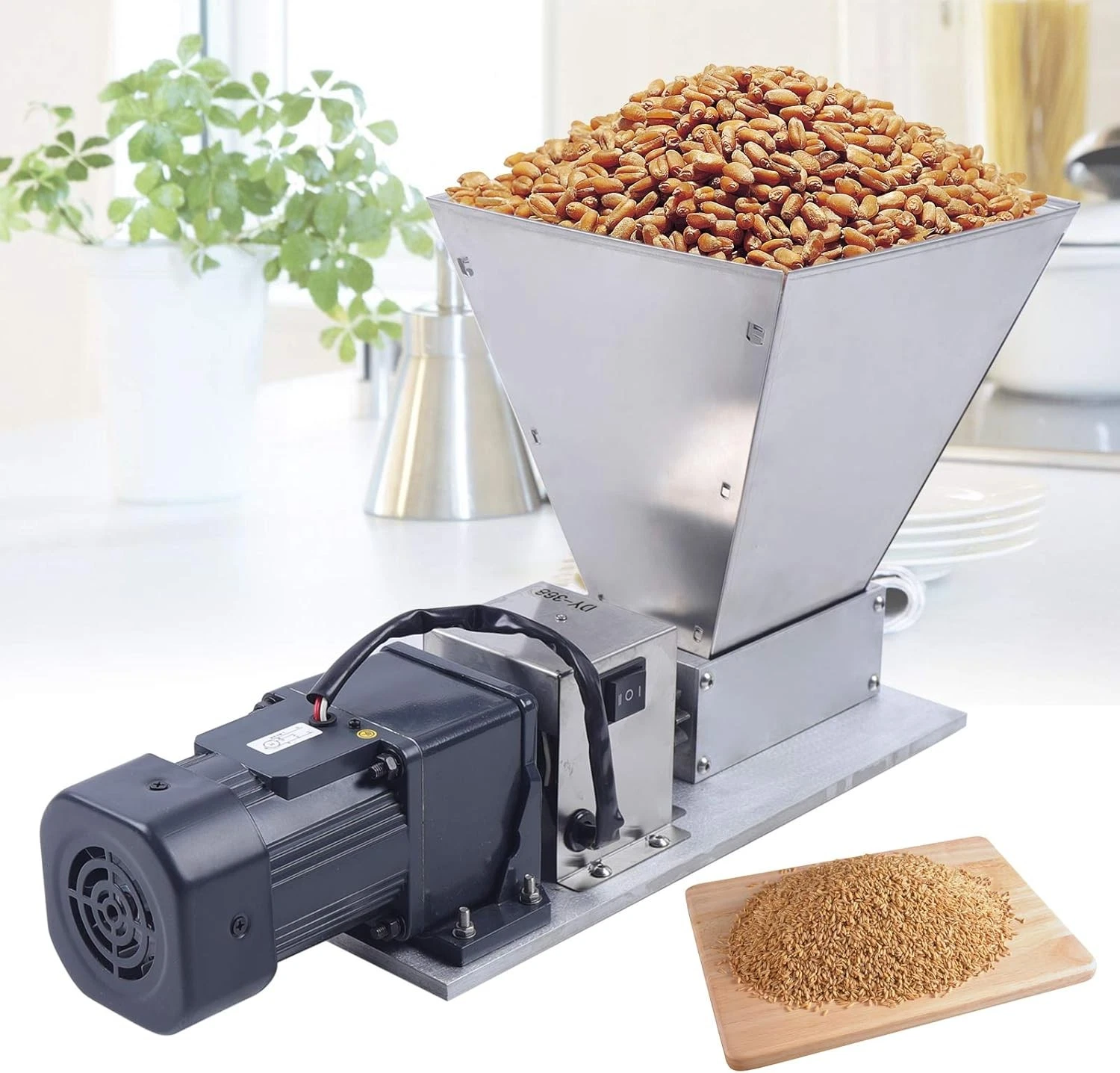 220V Electric Grain Mill 4L Stainless Steel Grinder for Grains and Spices