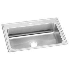 Elkay LRS33221 Lustertone 33" x 22" Single Bowl Stainless Steel Kitchen Sink