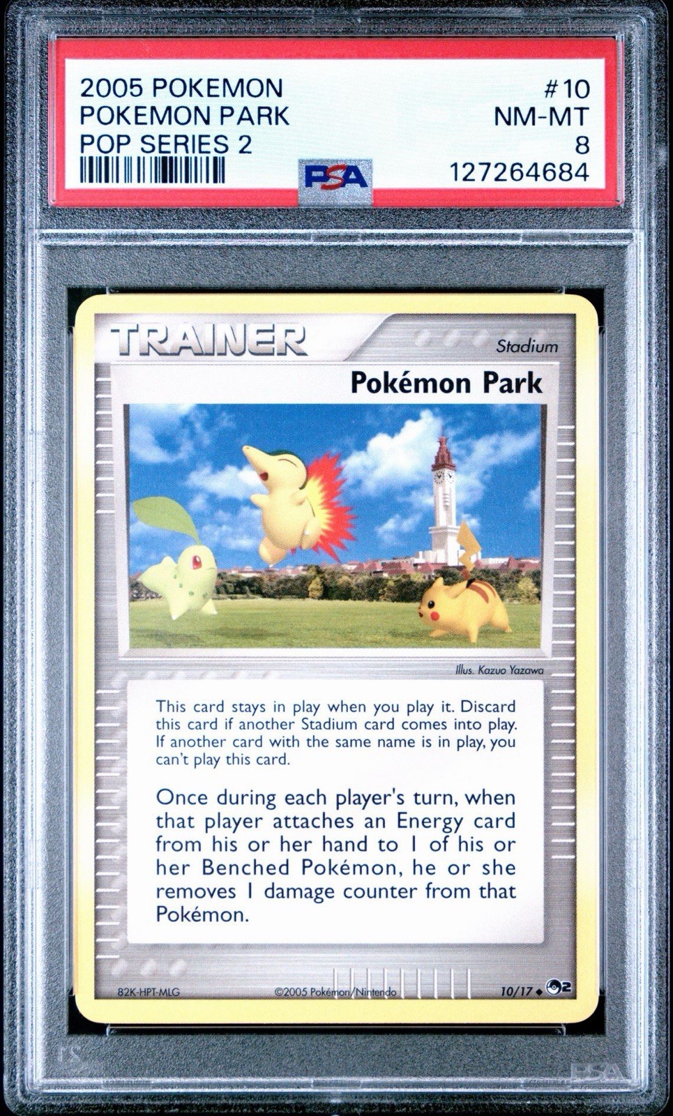 Pokemon 2005 Pop Series 2 Pokemon Park Uncommon #10 PSA 8 Mint
